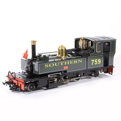 Lot 17 - Accucraft live steam, gauge 1 / G scale, 45mm locomotive, L&B 'Yeo' 2-6-2 Southern no.759, with instructions, accessories and box.