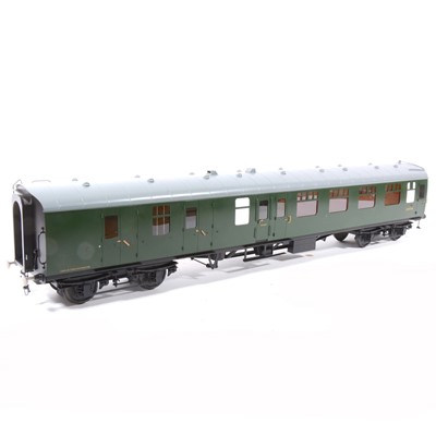 Lot 23 - Tower Brass Models, gauge 1 / G scale, 45mm passenger coach, BR green no.S34156, boxed.