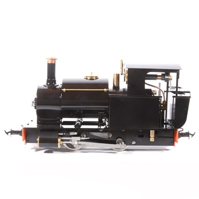 Lot 25 - Accucraft live steam, gauge 1 / G scale, 45mm locomotive, Mortimer 0-4-0T, black, accessories and box.