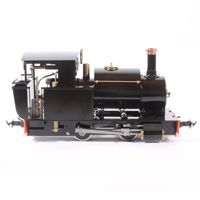 Lot 25 - Accucraft live steam, gauge 1 / G scale, 45mm locomotive, Mortimer 0-4-0T, black, accessories and box.