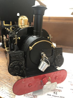 Lot 29 - Roundhouse live steam, gauge 1 / G scale, 45mm locomotive, 'Charles' / Bushloe 0-4-0, black, with instructions, boxed, with RC.