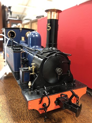 Lot 36 - Accucraft live steam, gauge 1 / G scale, 45mm locomotive, Isle of Man 'Caledonia' 0-6-0T, blue no.15, with instructions, accessories and box.