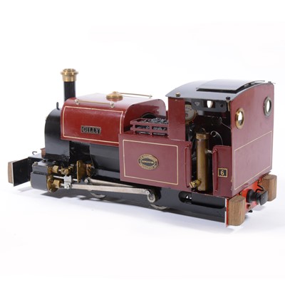 Lot 47 - Roundhouse live steam, gauge 1 / G scale, 32mm locomotive, 'Gilly' 0-4-0, maroon, in case.
