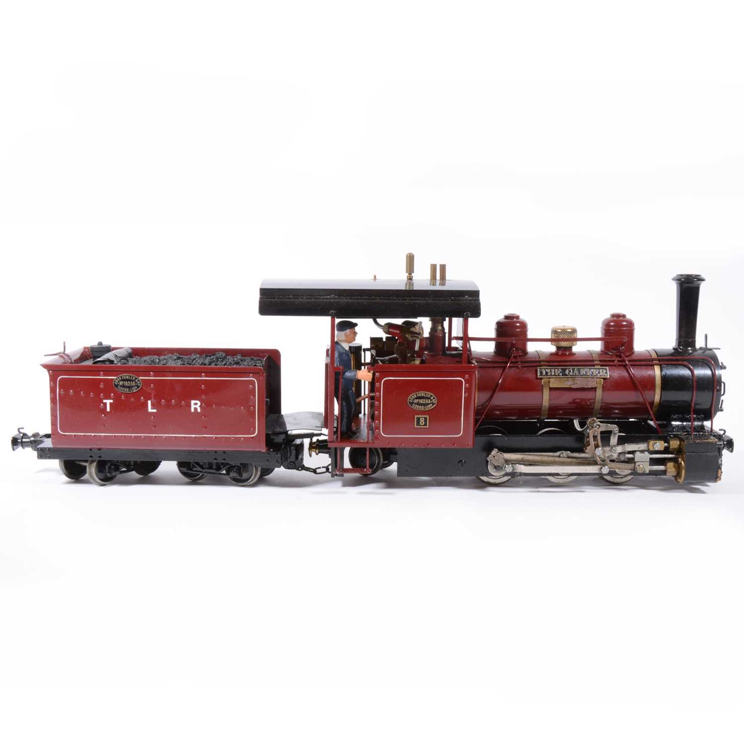 Lot 52 - Roundhouse live steam, gauge 1 / G scale, 32mm locomotive and tender, 'The Gaffer' Liberty Belle MkII, TLR 0-6-2 no.8, maroon.