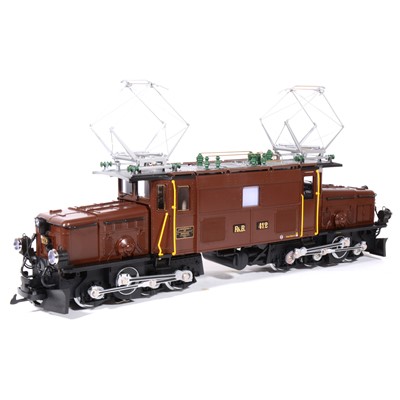 Lot 86 - LGB electric, G scale, Crocodile locomotive, brown, no.25402, boxed.