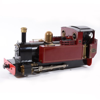 Lot 61 - Roundhouse live steam, gauge 1 / G scale, 45mm locomotive, 0-6-0, no.7 maroon, in case.