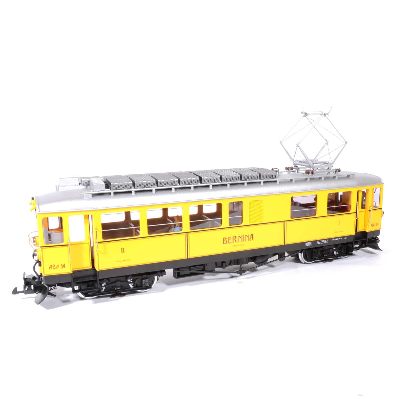 Lot 95 - LGB electric, G scale, railcar RhB Museum Abe 4/4 'Bernina' locomotive, with sound, no.21392, boxed.