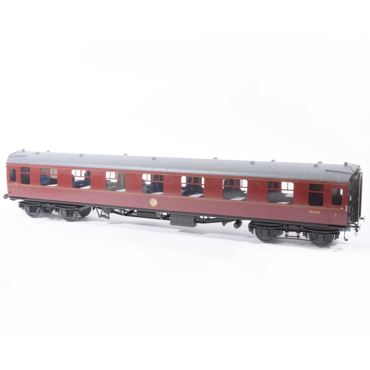 65 - Tower Brass Models, gauge 1 / G scale, 45mm passenger coach, BR maroon no.M3001, boxed.