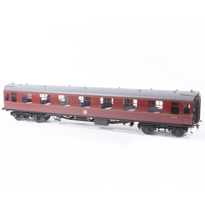 Lot 65 - Tower Brass Models, gauge 1 / G scale, 45mm passenger coach, BR maroon no.M3001, boxed.