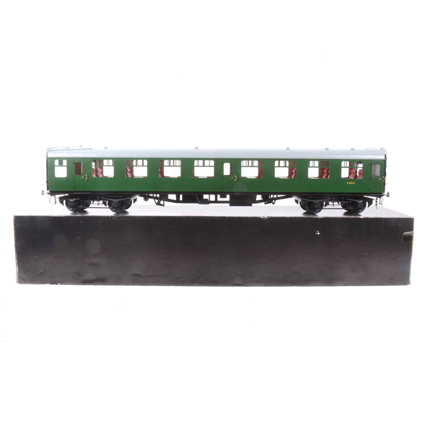 Lot 66 - Tower Brass Models, gauge 1 / G scale, 45mm passenger coach, BR green no.S3812, boxed.