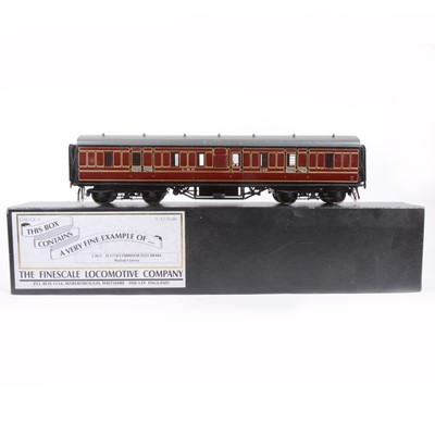 Lot 69 - The Finescale Locomotive Company, gauge 1 / G scale, 45mm passenger coach, LMS no.145, boxed.