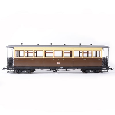 Lot 74 - Accucraft gauge 1 / G scale, 45mm, GWR 3rd coach no.4154, and three other rolling stock, (4).