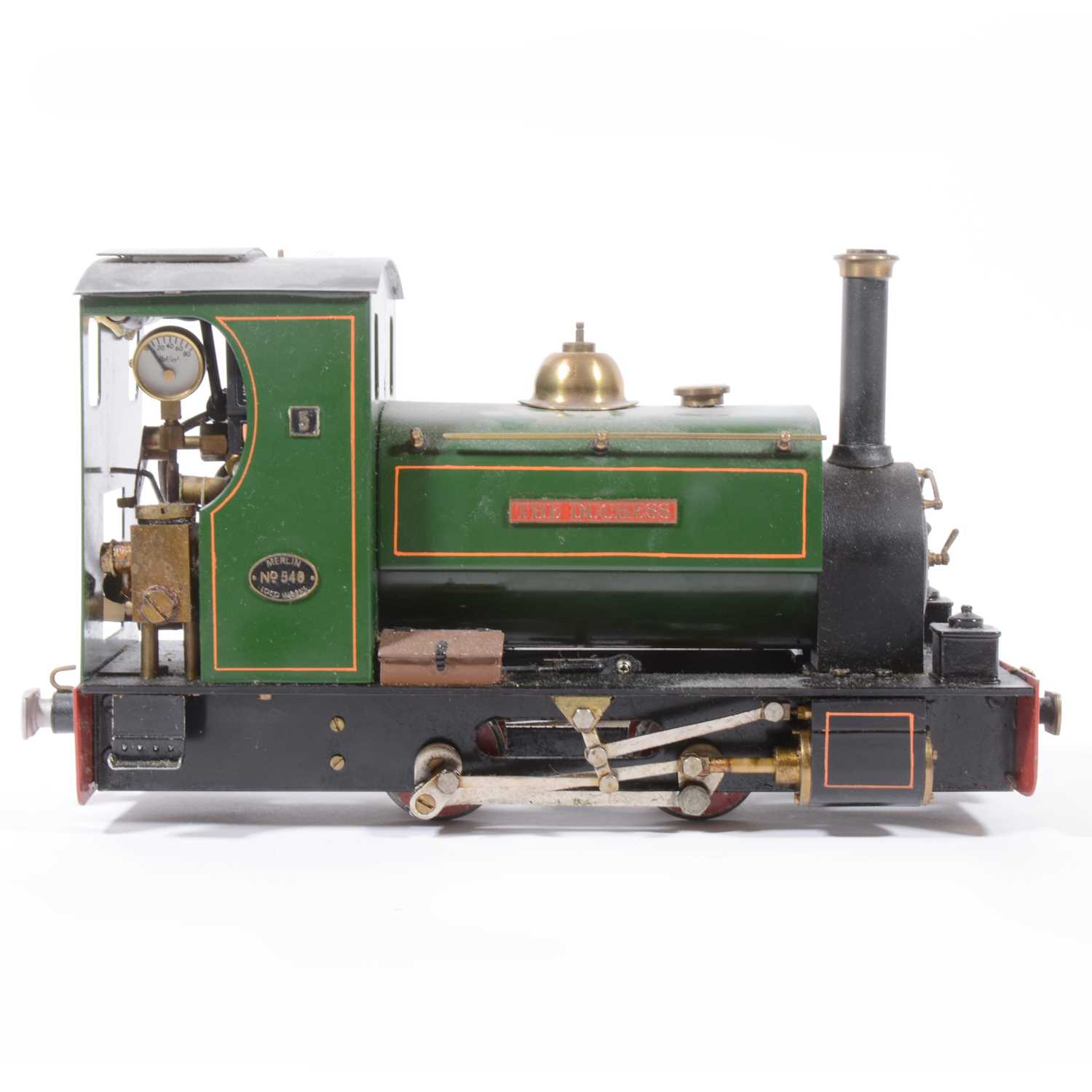 Lot 79 - Merlin Loco Works live steam, gauge 1 / G scale, 32mm locomotive, 'The Duchess' 0-4-0 no.5400, green.