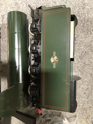 Lot 81 - Aster Hobby live steam, gauge 1 / G scale, 45mm locomotive and tender, a part built models of the BR A3 class Pacific, with booklet, orignial box, unchecked.