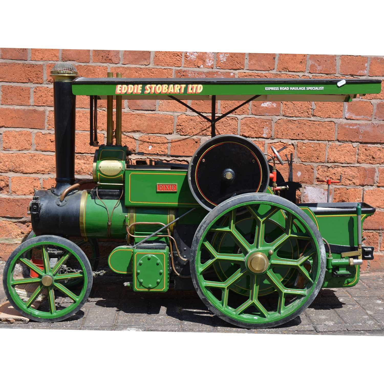 Lot 128 - Maxitrak live steam 3inch scale Aveling & Porter road roller, length 119cm, height 74cm, width 47cm, with copper TIG welded boiler, with added canopy.