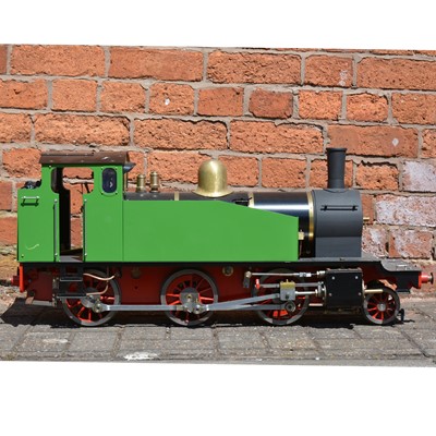 Lot 121 - Live steam 5inch gauge locomotive, tank engine 2-6-0, green, 88cm length.