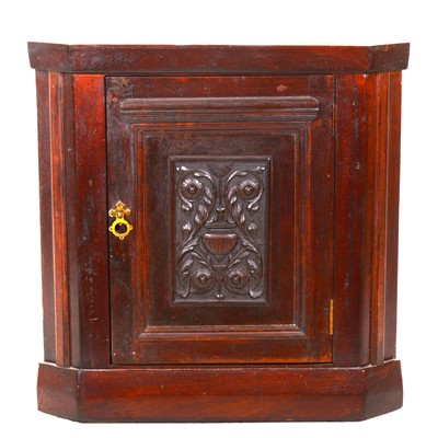 Lot 530 - A Victorian mahogany corner cupboard