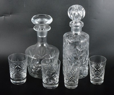 Lot 100 - Three crystal decanters