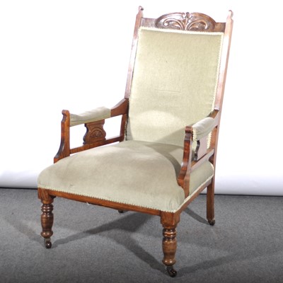 Lot 500 - Victorian beech framed armchair