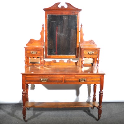 Lot 570 - Victorian walnut dressing table