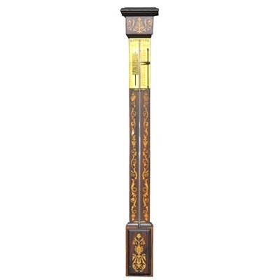 Lot 255 - A reproduction inlaid Italian stick barometer