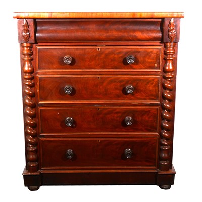 Lot 75 - A Victorian mahogany chest of drawers