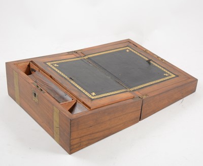 Lot 197 - Victorian walnut writing box