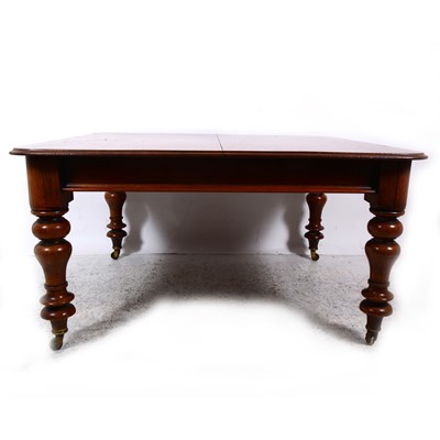 Lot 525 - A Victorian mahogany fixed top dining table