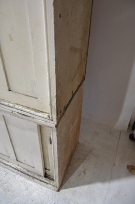 Lot 141 - A large painted pine pantry cupboard