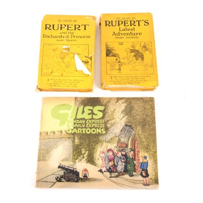 Lot 179 - Giles Second Series and two Rupert The Bear Library sereis books