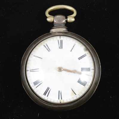 Lot 1367 - Nicholas Daventry silver pair cased pocket watch