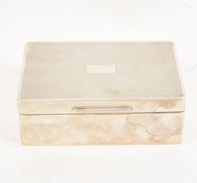 Lot 1180 - A silver cigarette/jewel box by James Deakin & Son, Chester 1931.