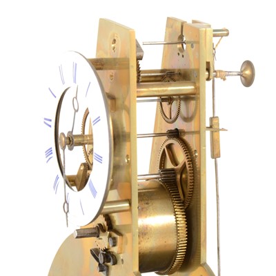 Lot 111 - A French brass skeleton clock, signed Rollin a Paris