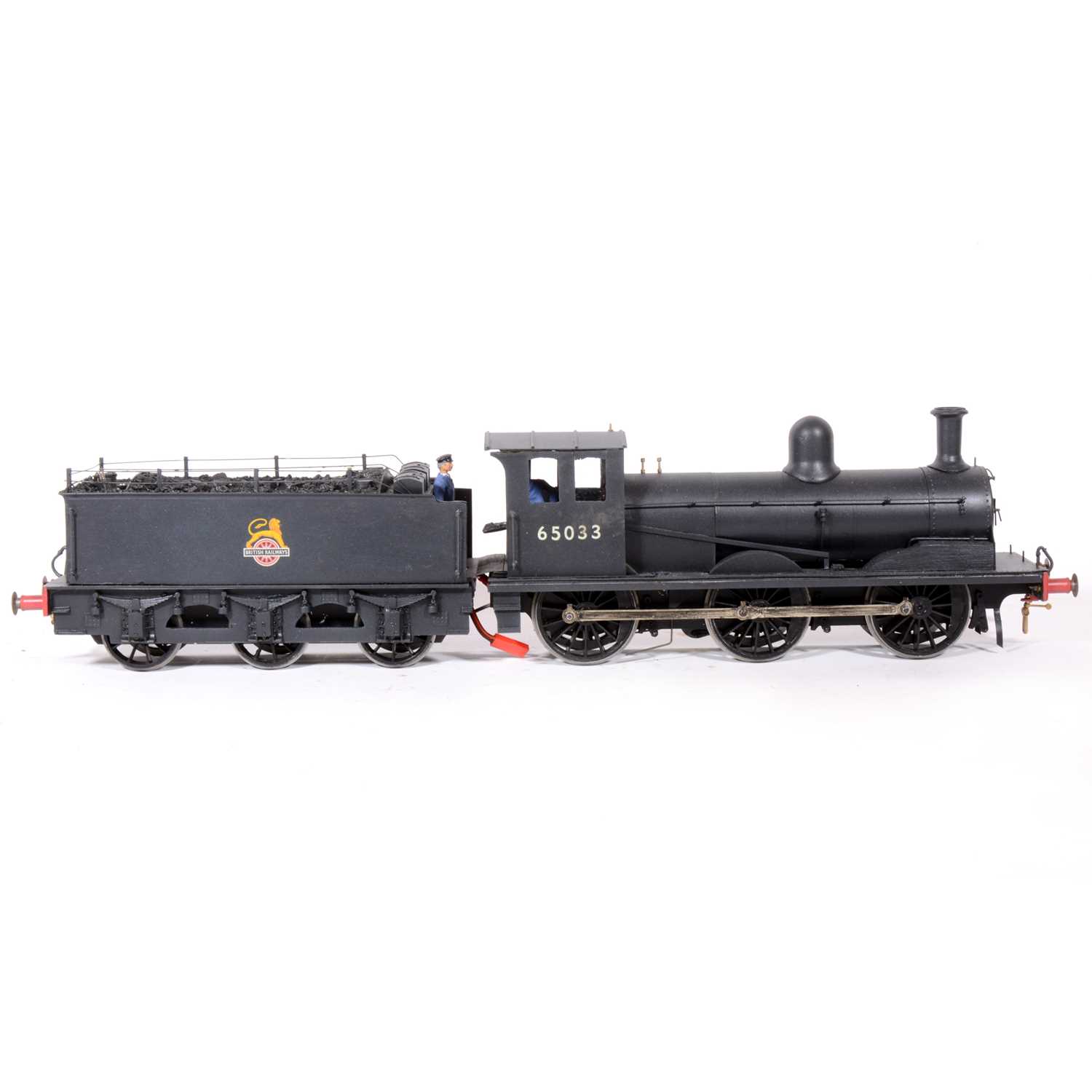 Lot 83 - Malcolm Mills Model Engineer gauge 1 / G scale, 45mm electric locomotive, 0-6-0, class J21 freight no.65033, BR black livery, with tender.