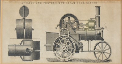 Lot 287 - Two Victorian prints of traction engines.