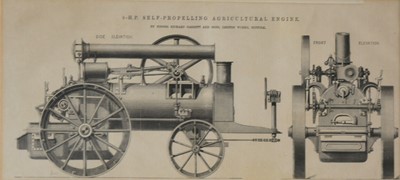 Lot 287 - Two Victorian prints of traction engines.