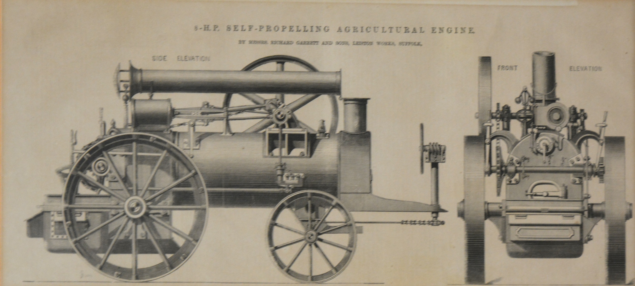 Lot 287 - Two Victorian prints of traction engines.