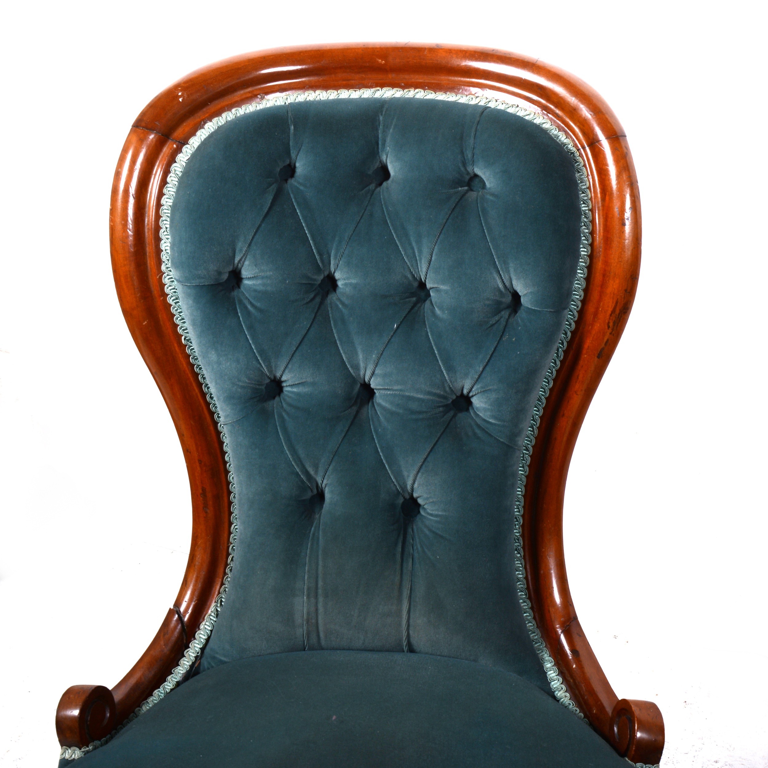 Early Victorian Mahogany Salon Nursing Chair, 846175