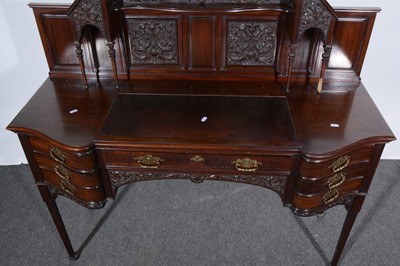 Lot 63 - A late Victorian stained beechwood writing table
