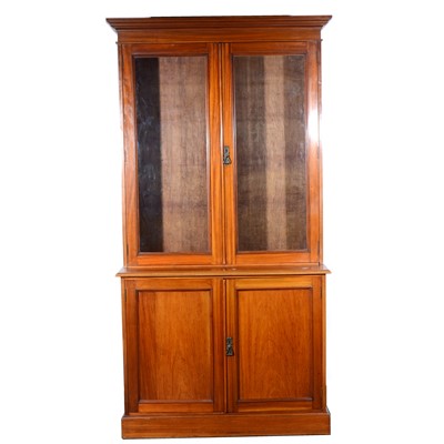 Lot 458 - Edwardian walnut bookcase