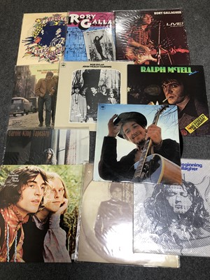 Lot 2 - Eleven vinyl LP records mostly singer songwriter music; including Bob Dylan etc