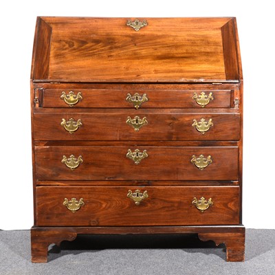 Lot 457 - George III mahogany bureau