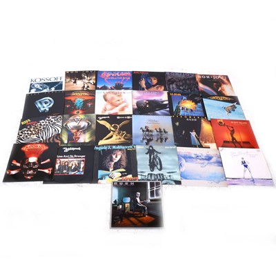 Lot 33 - Rock and Heavy Metal vinyl LP records; twenty four including, Rush, Whitesnake, Van Halen, Def Leppard, Bon Jovi, Saxon, Boston etc.
