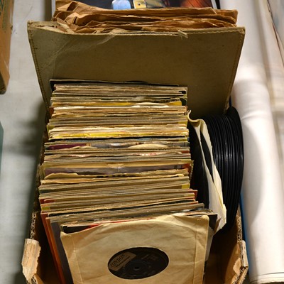 Lot 35 - Aprox 120+ 7" singles and 78s vinyl records; including The Beatles, Billy Fury, The Hollies, Shirley Bassey etc