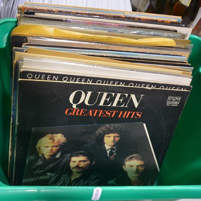 Lot 12 - Thiry-five vinyl LP records; including Queen, Fleetwood Mac, The Moody Blues, Little Feet, Andrew Gold, Bad Company, Rory Gallagher, Eric Clapton etc.