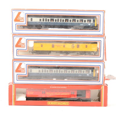 Lot 155 - OO gauge model railway collection Royal Mail coaches and other passenger coaches.