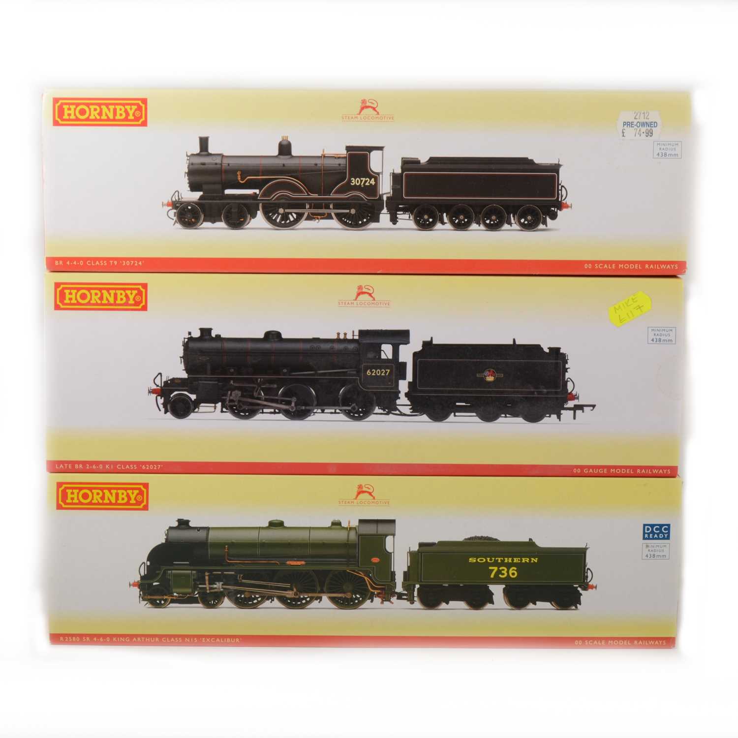 Lot 509 - Three Hornby OO gauge model railway locomotives, R3243A, R2580 amd R2712.