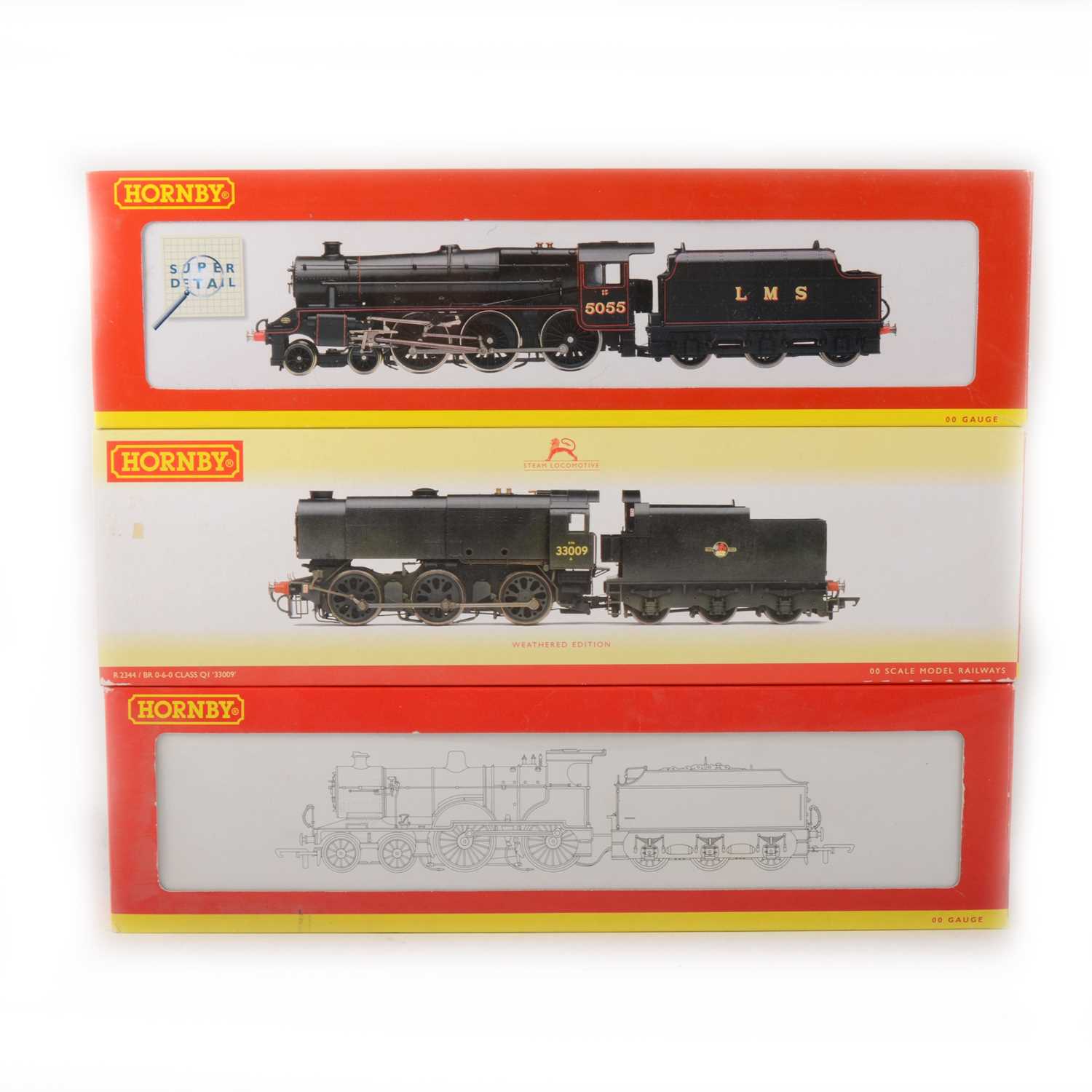 Lot 513 - Three Hornby OO gauge model railway locomotives, R2183A, R2257 and R2344.