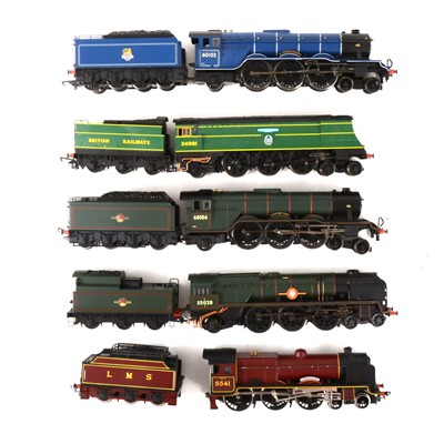 Lot 555 - Six loose Hornby OO gauge model railway locomotives