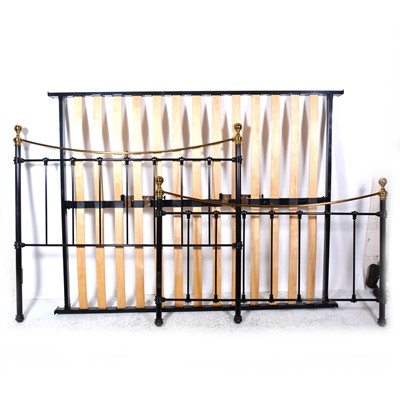 Lot 139 - Two modern metal King size double bedsteads and bases
